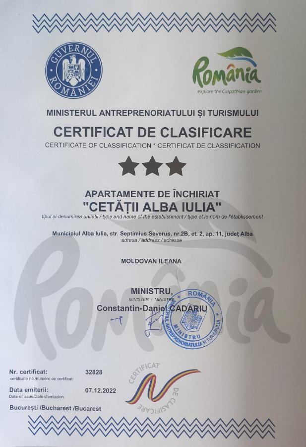 Apartamentul Cetatii Alba Iulia Ngoại thất bức ảnh